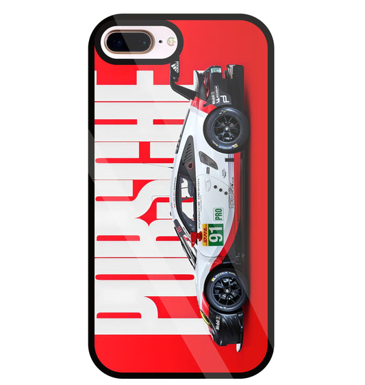 Porschse Glass Case For Apple iPhone 8 +