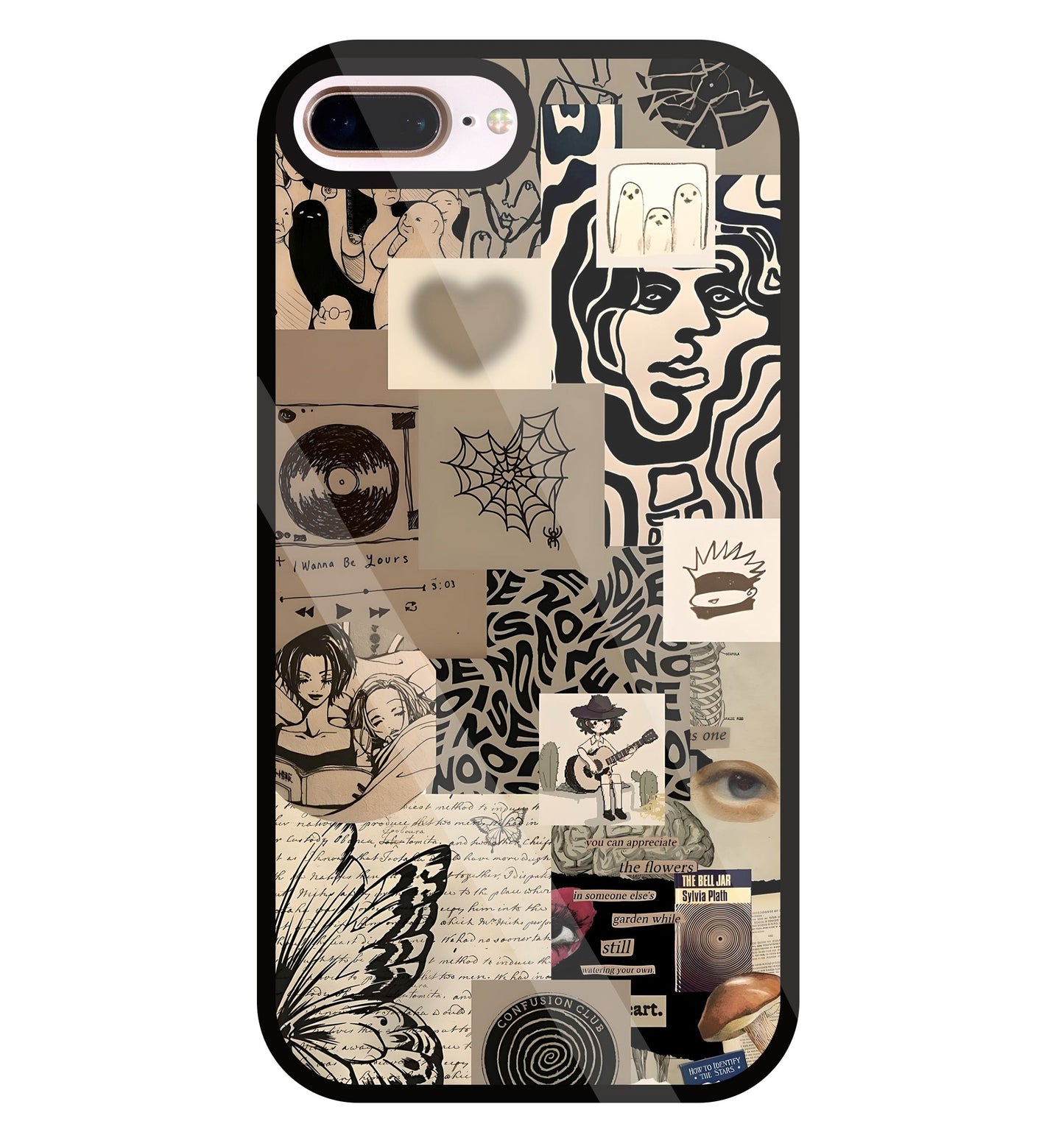 Romantic Lover Glass Case For Apple iPhone 8 +