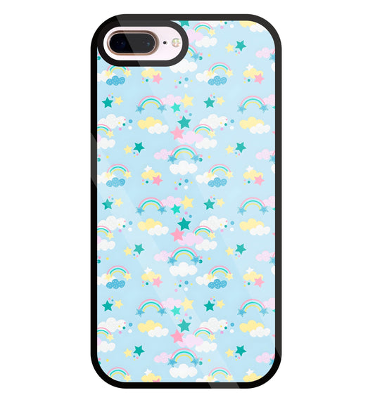 Small Rainbows Glass Case For Apple iPhone 8 +