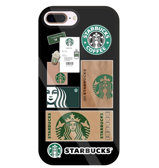 Starbucks 1971 Glass Case For Apple iPhone 8 +