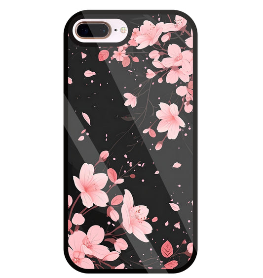 Summer Flowers Glass Case For Apple iPhone 8 +