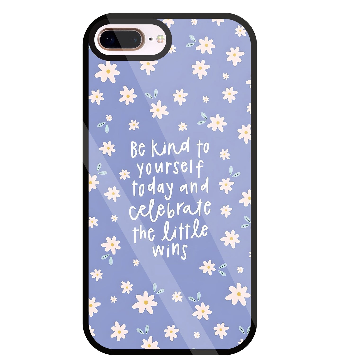 The Little Wine Flower Glass Case For Apple iPhone 8 +