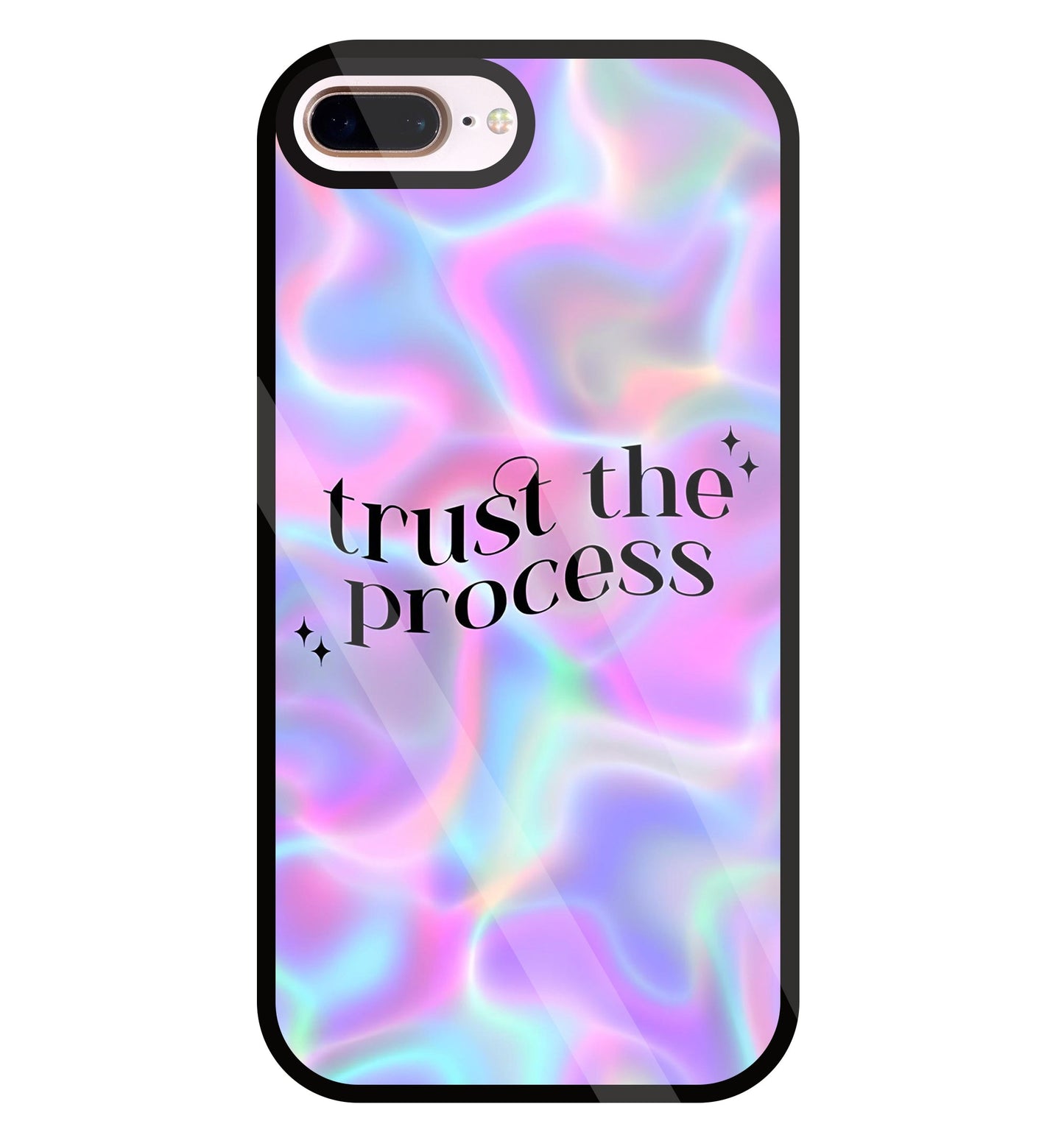Trust the Process Glass Case For Apple iPhone 8 +