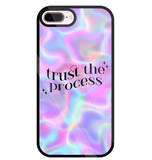 Trust the Process Glass Case For Apple iPhone 8 +