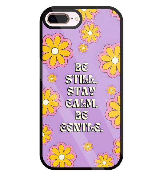 Yellow Flowers With Quotes Glass Case For Apple iPhone 8 +