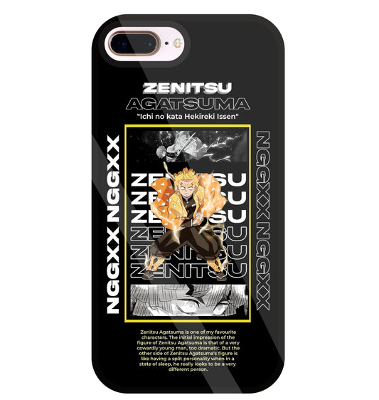 Zenitsu Anime Glass Case For Apple iPhone 8 +