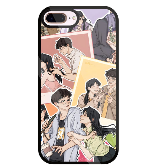 Korean Couples Glass Case For Apple iPhone 8 +