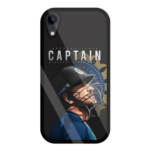 Captain MS Dhoni Glass Case For Apple iPhone Xr