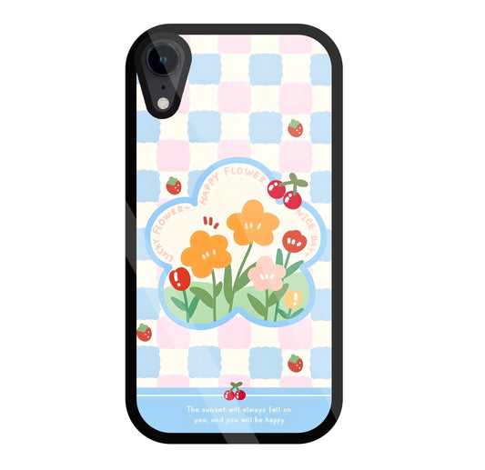 Cherry Blossom Glass Case For Apple iPhone Xr