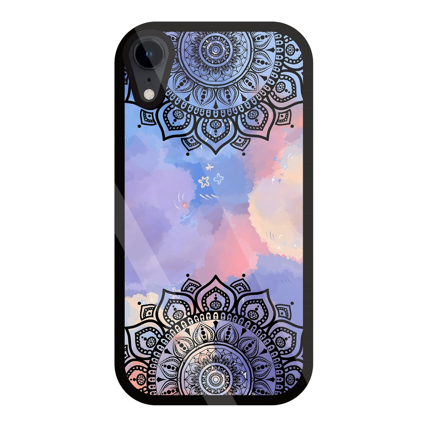 Colorful Mandala Pattern Glass Case For Apple iPhone Xr