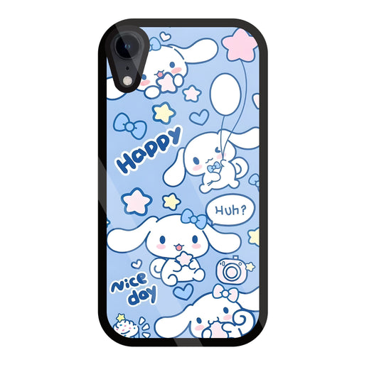 Cute Puppy Girl Glass Case For Apple iPhone Xr