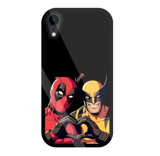 Deadpool And Wolverine Glass Case For Apple iPhone Xr