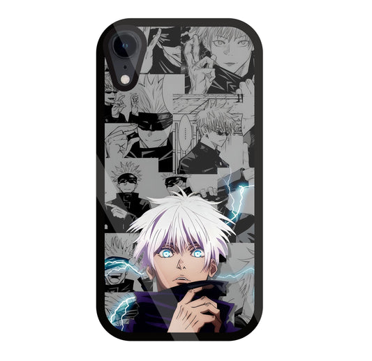 Gojo with bolt Glass Case For Apple iPhone Xr