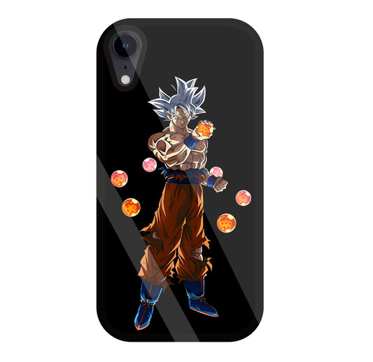 Goku With Dragon Balls Glass Case For Apple iPhone Xr