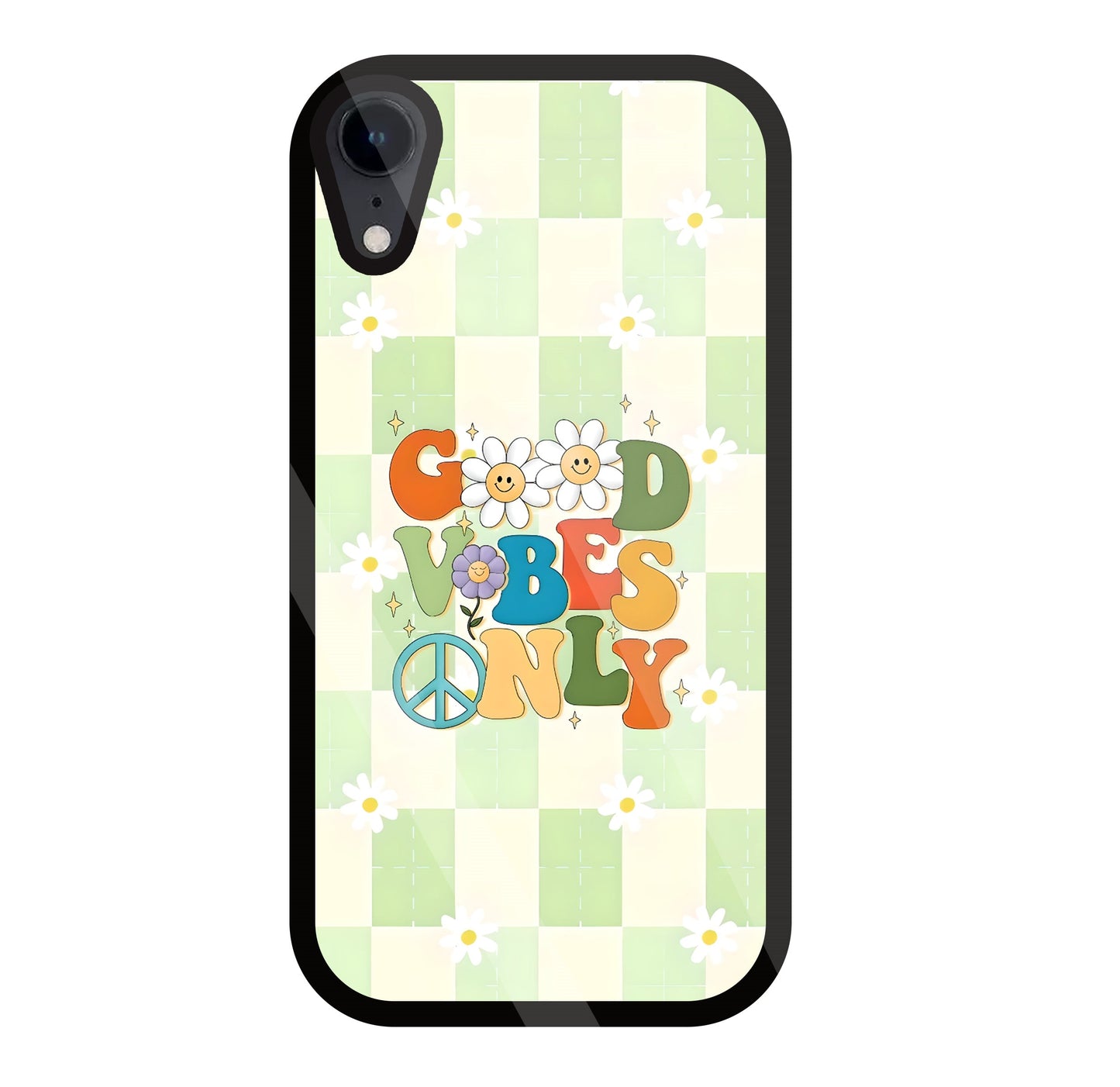 Good Vibes Only Glass Case For Apple iPhone Xr