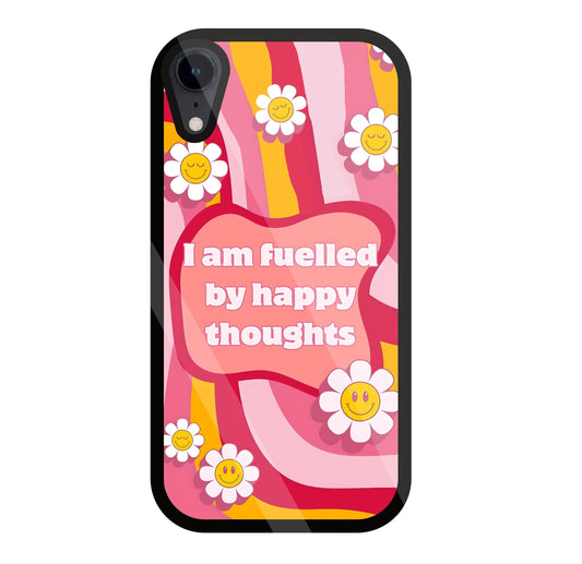 Happy Thoughts Glass Case For Apple iPhone Xr