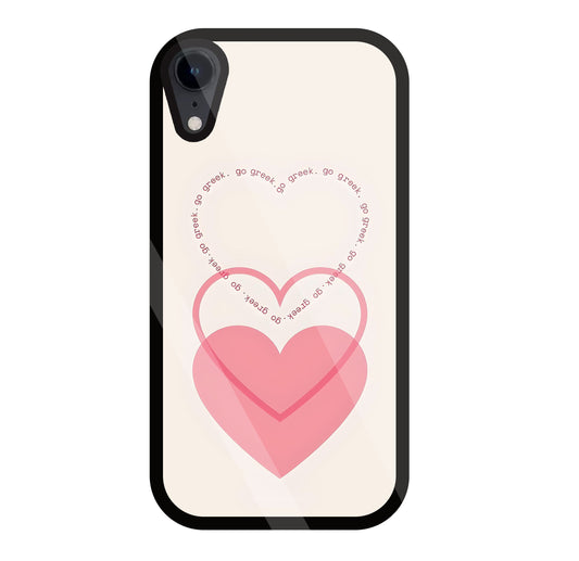 Heart Glass Case For Apple iPhone Xr