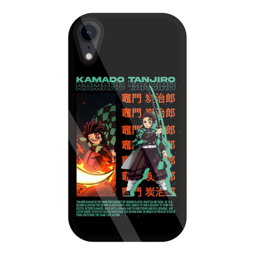 Kamado Tanjiro Glass Case For Apple iPhone Xr