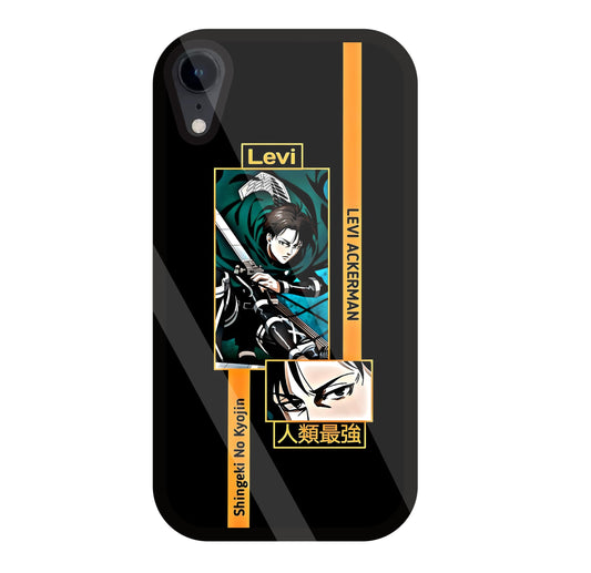 Levi Anime Glass Case For Apple iPhone Xr