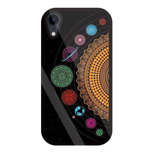 Mandala Patterns Universe Glass Case For Apple iPhone Xr