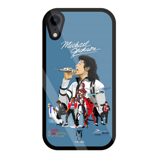 Michael Jackson Mashup Glass Case For Apple iPhone Xr