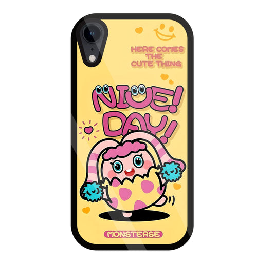 Nice Day Monsterse Yellow Glass Case For Apple iPhone Xr
