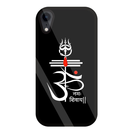 Om Namah Shivay White Glass Case For Apple iPhone Xr