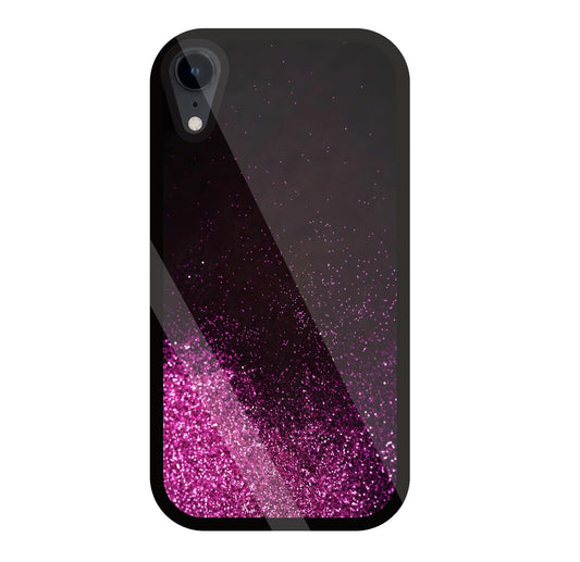 Pink Glitters Glass Case For Apple iPhone Xr