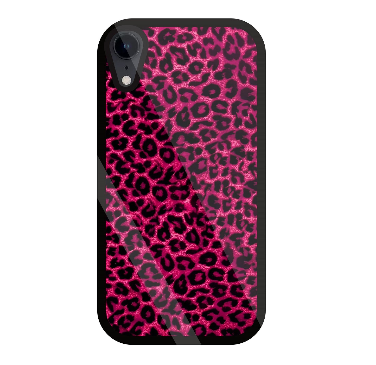 Pink Leopard Glass Case For Apple iPhone Xr