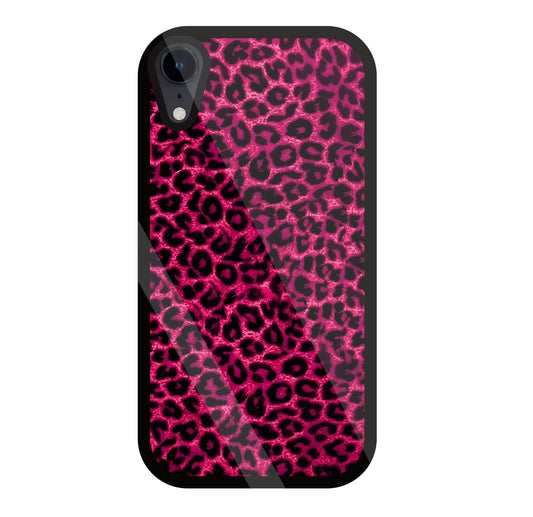 Pink Leopard Glass Case For Apple iPhone Xr
