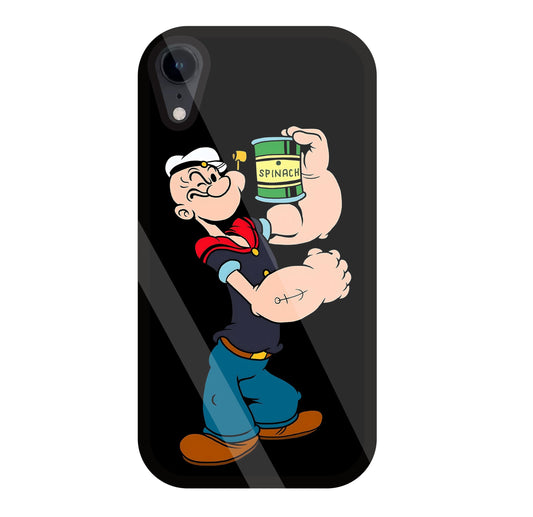 Popeye Spinach Glass Case For Apple iPhone Xr