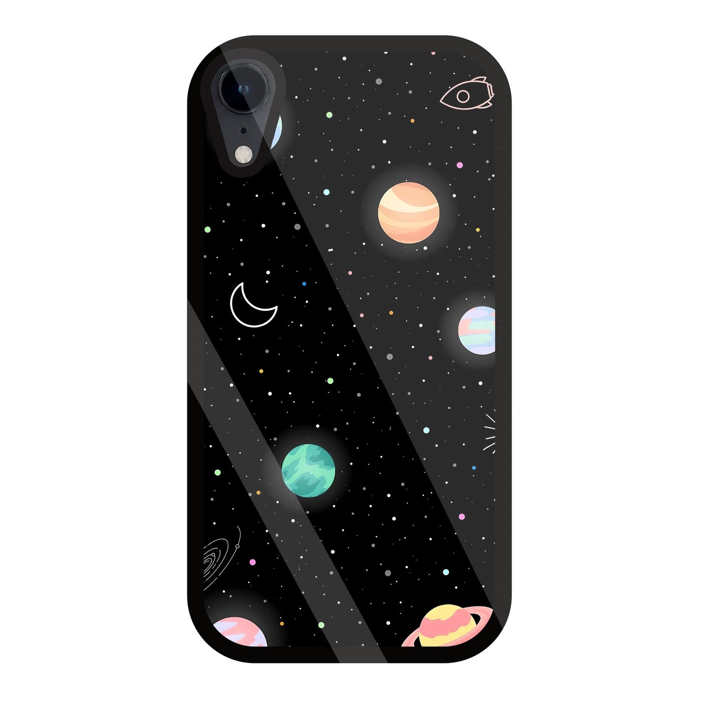Space Galaxy Glass Case For Apple iPhone Xr