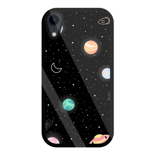 Space Galaxy Glass Case For Apple iPhone Xr