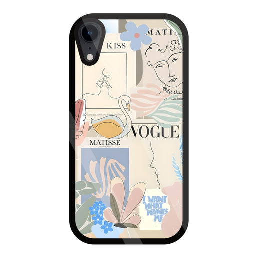 The Kiss Art Glass Case For Apple iPhone Xr