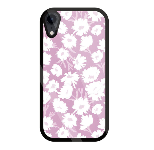 White Sunflower Glass Case For Apple iPhone Xr