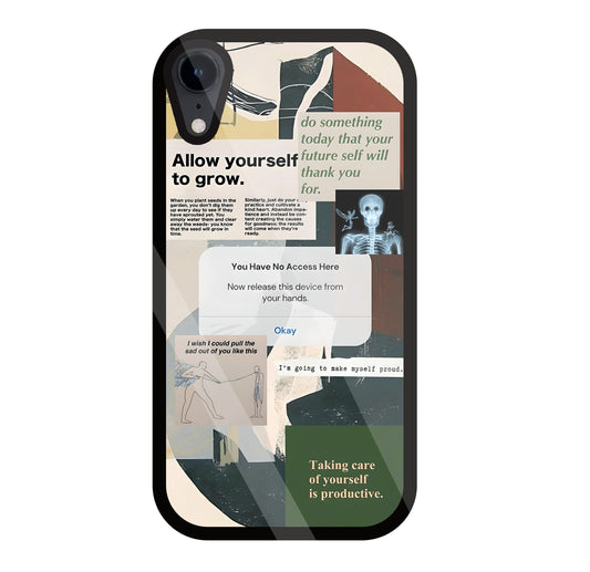 Yourself To Grow Glass Case For Apple iPhone Xr