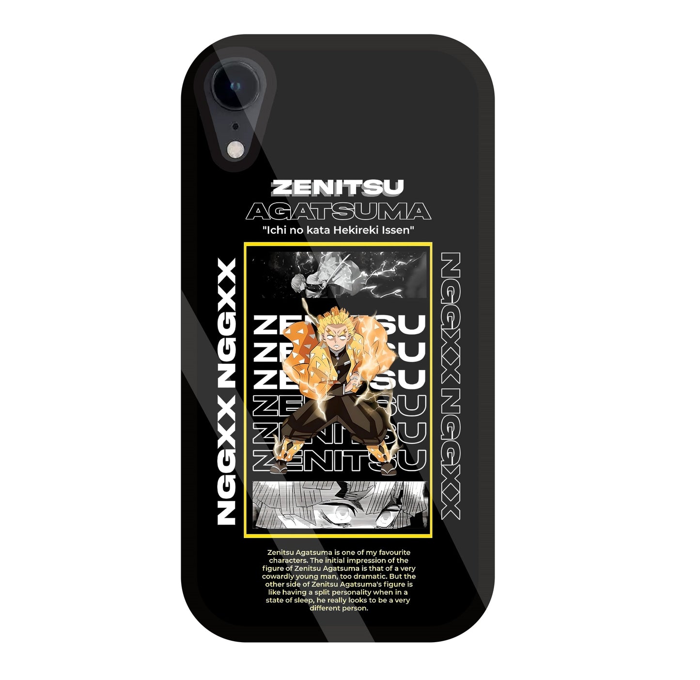 Zenitsu Anime Glass Case For Apple iPhone Xr