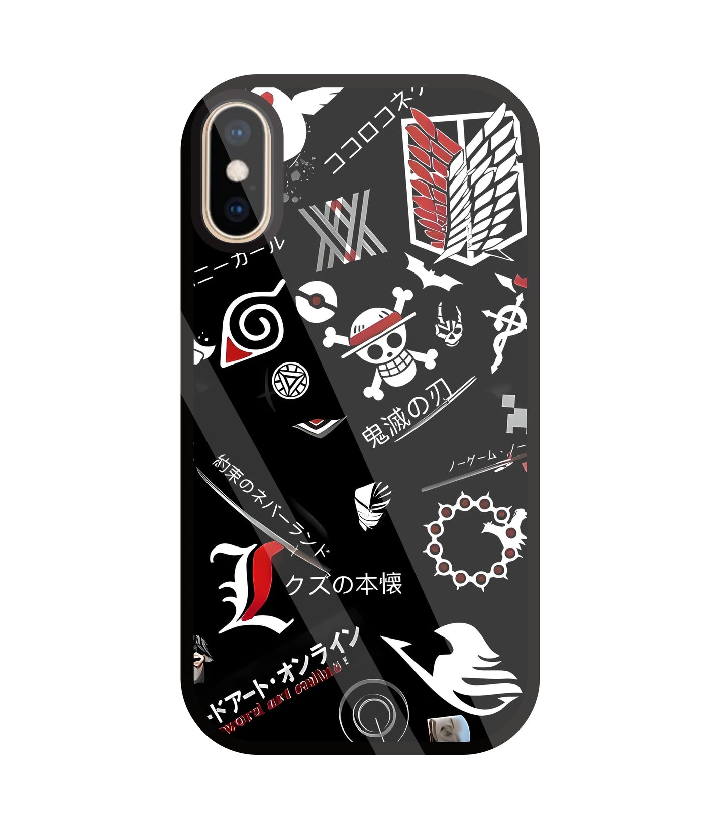 Anime Mashup  Glass Case For Apple iPhone Xs