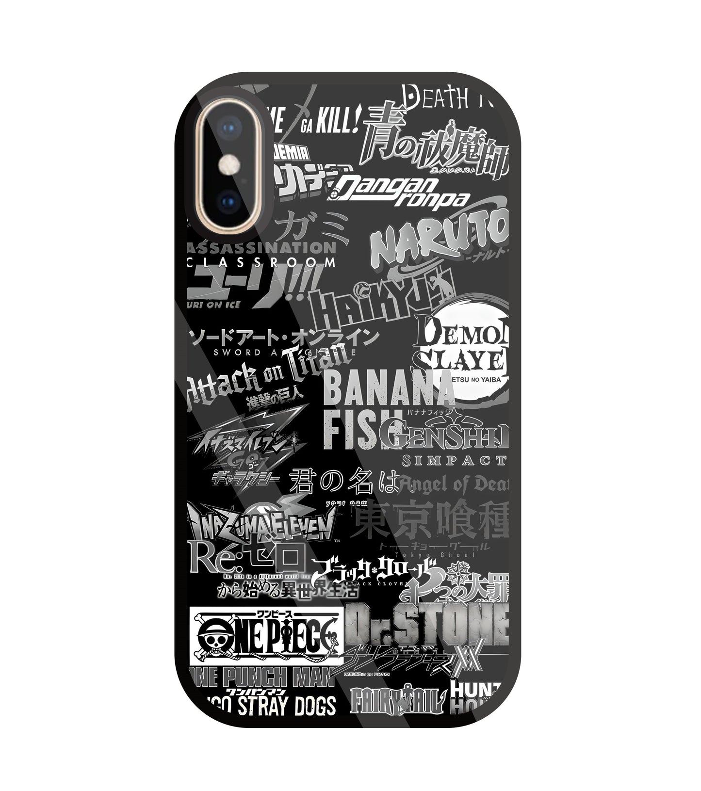 Anime Symbol Glass Case For Apple iPhone Xs