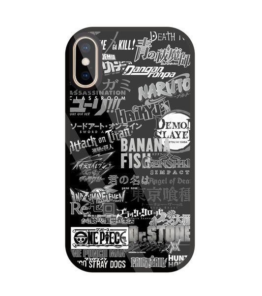 Anime Symbol Glass Case For Apple iPhone Xs
