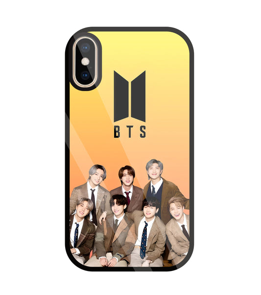 BTS Crew Glass Case For Apple iPhone Xs