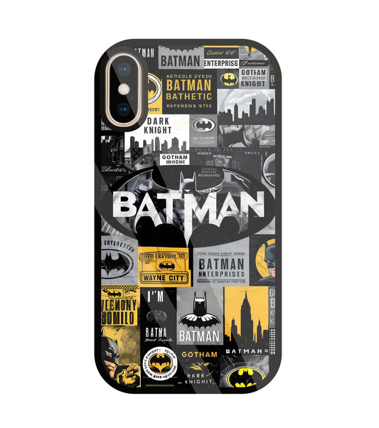 Batman Mashup Glass Case For Apple iPhone Xs