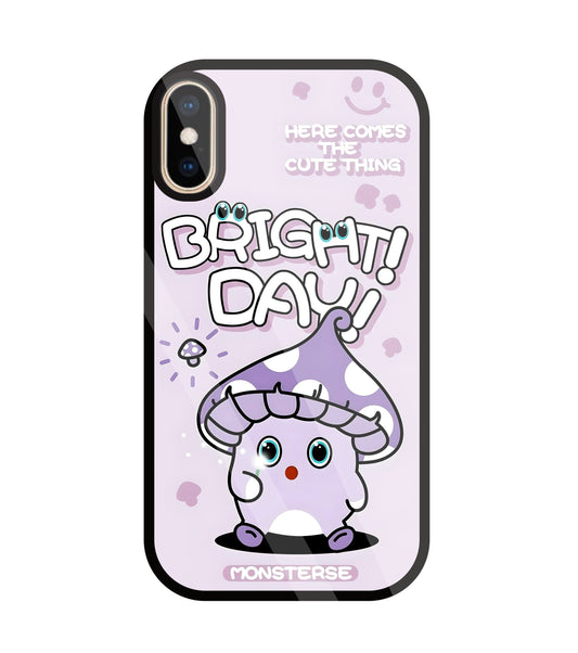 Bright Day Purple Monster Glass Case For Apple iPhone Xs