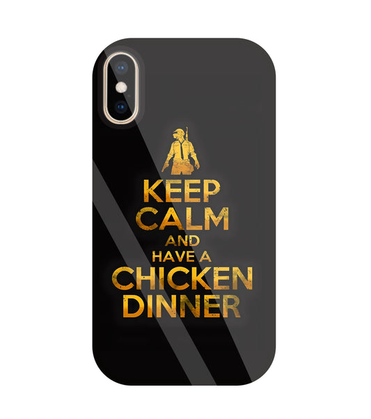 Chicken Dinner Glass Case For Apple iPhone Xs
