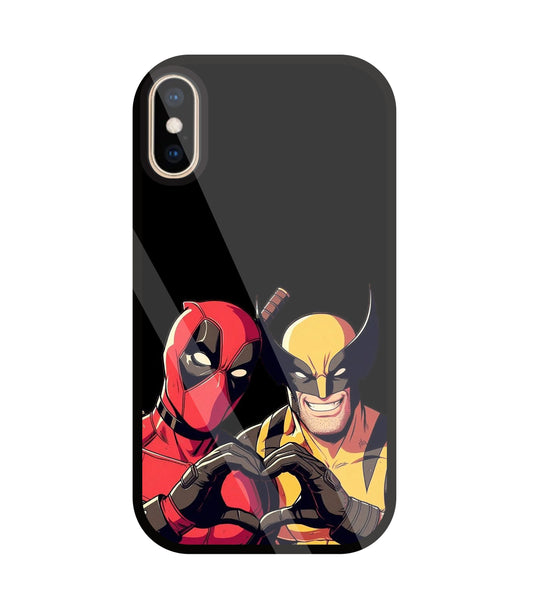 Deadpool And Wolverine Glass Case For Apple iPhone Xs