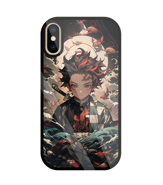 Demon Slayer Glass Case For Apple iPhone Xs