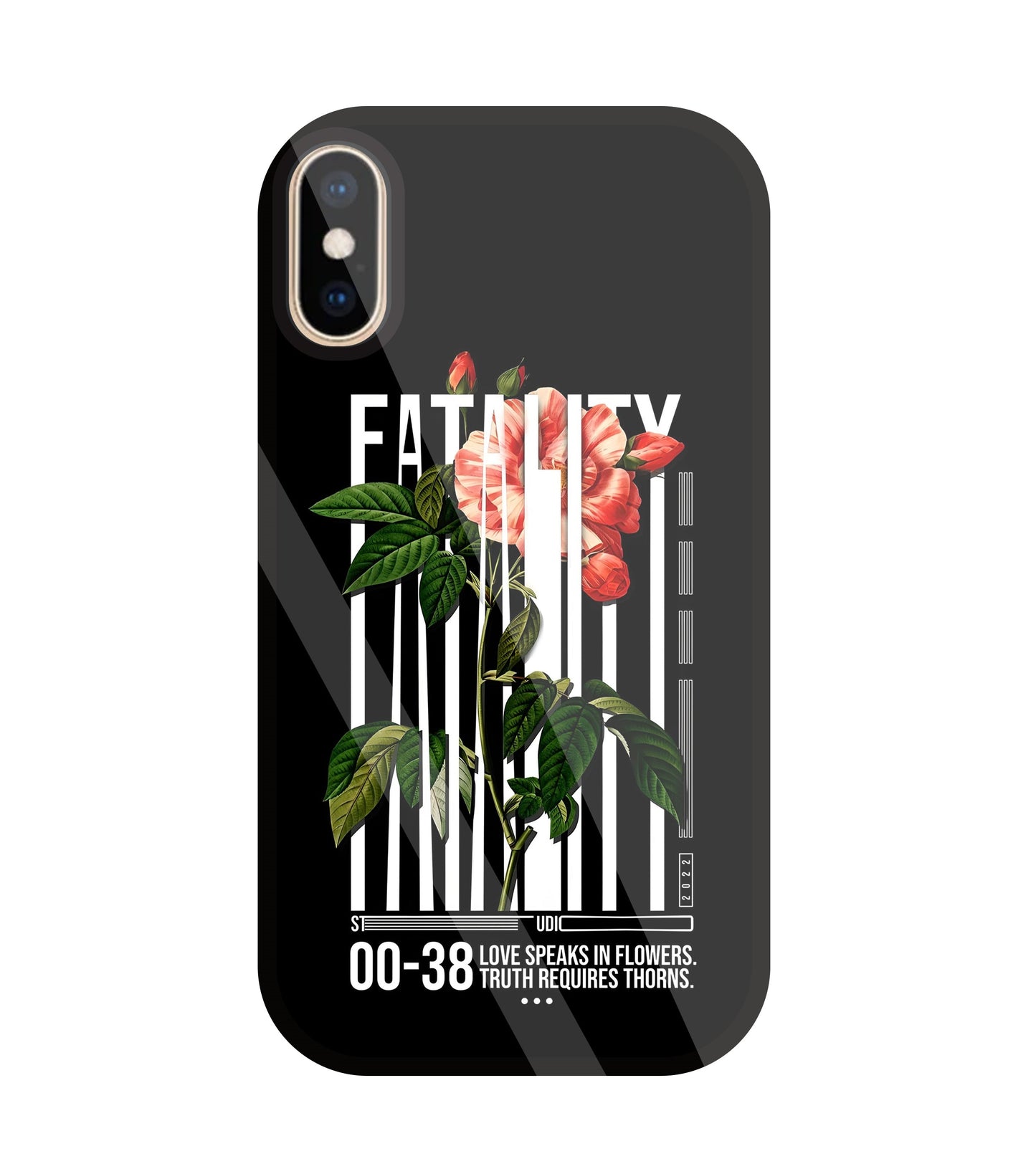 Fatality Flower Glass Case For Apple iPhone Xs
