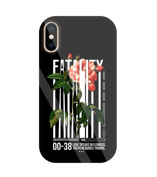 Fatality Flower Glass Case For Apple iPhone Xs