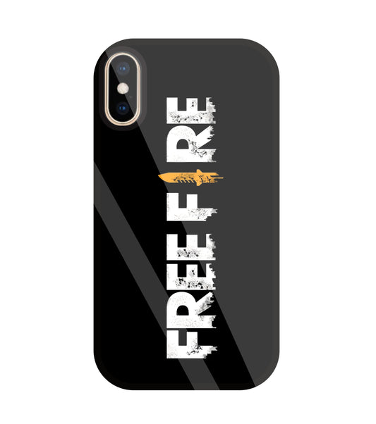 Free Fire Glass Case For Apple iPhone Xs