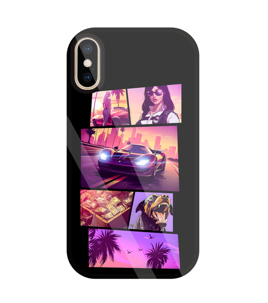 GTA 6 Glass Case For Apple iPhone Xs